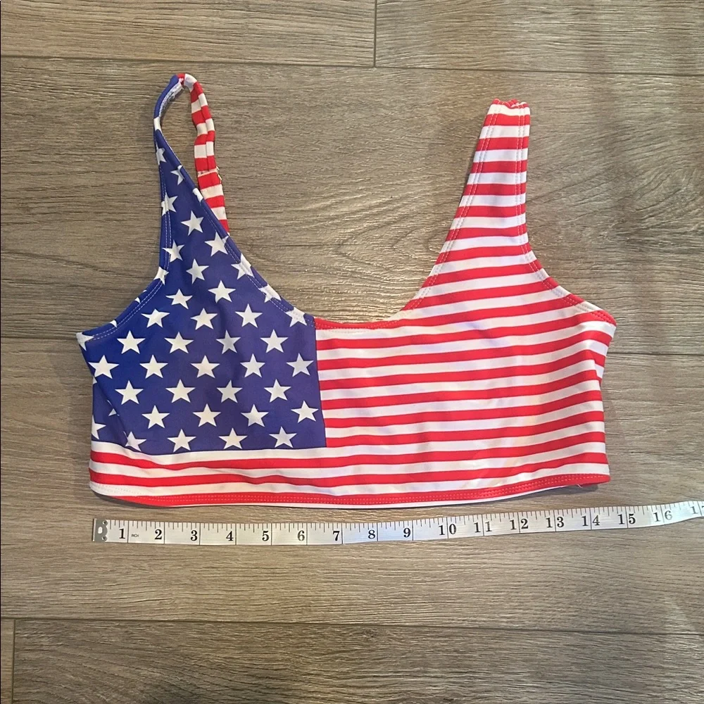 Xhilaration Red and Blue Crop Top - Picture 5 of 5